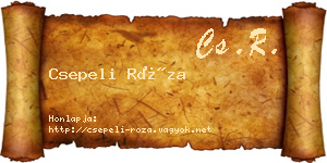 Csepeli Róza névjegykártya